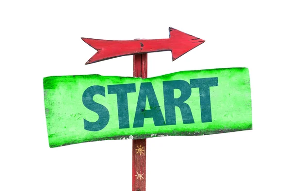 Text:Start on sign — Stock Photo, Image