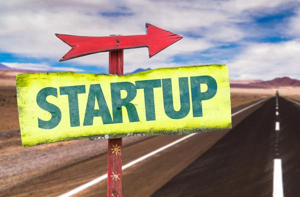 Text:Startup on sign — Stock Photo, Image