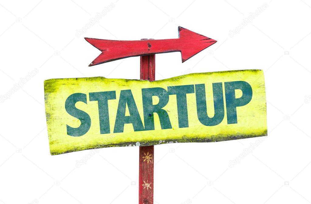 Text:Startup on sign
