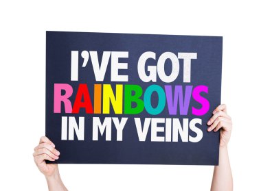 ve Got Rainbows in my Veins card clipart