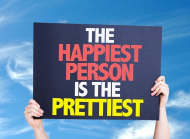 The Happiest Person is the Prettiest card clipart