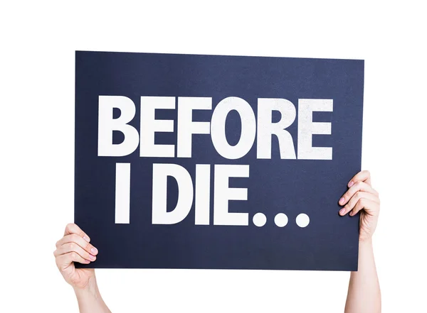 Antes de morir... tarjeta —  Fotos de Stock