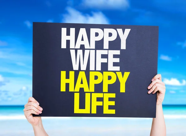 Happy Wife carte de vie heureuse — Photo