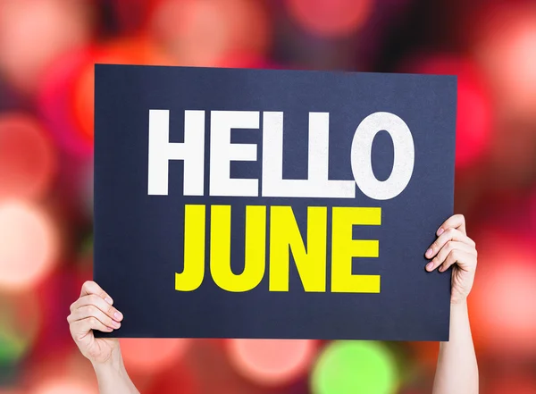 Hello June card — Stock Photo, Image