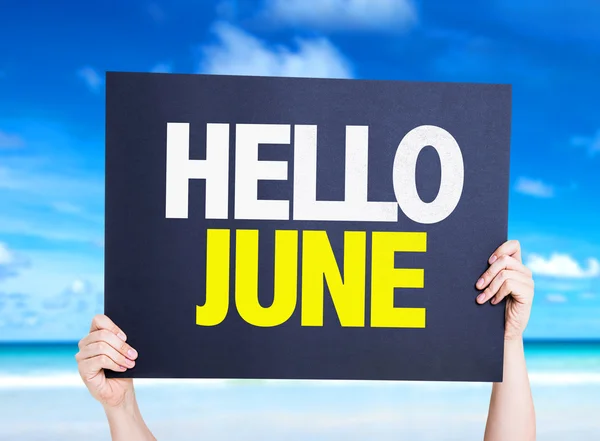 Hello June card — Stock Photo, Image