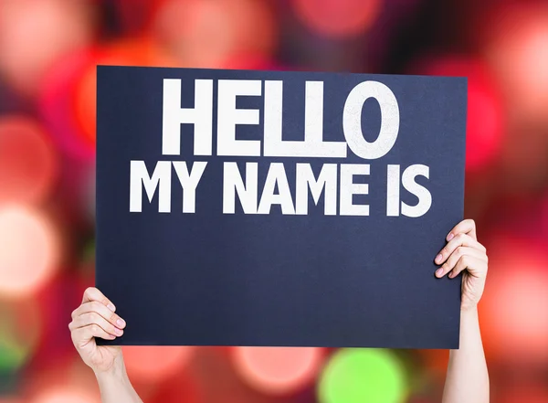 Hello My Name Is card — Stock Photo, Image