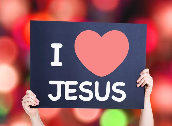 Amo la tarjeta de Jesús —  Fotos de Stock
