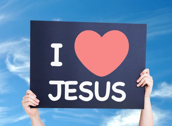 Ich liebe Jesuskarte — Stockfoto