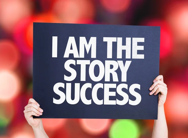 Eu sou a história Cartão de sucesso — Fotografia de Stock