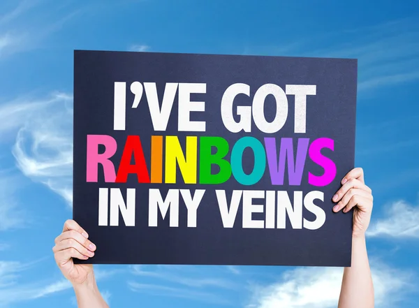 I 've Got Rainbows in my Veins card — стоковое фото