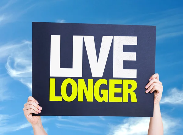 Scheda Live Longer — Foto Stock