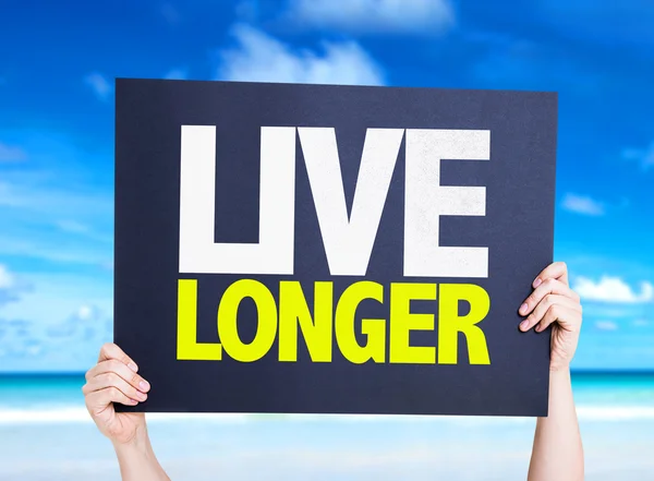 Scheda Live Longer — Foto Stock