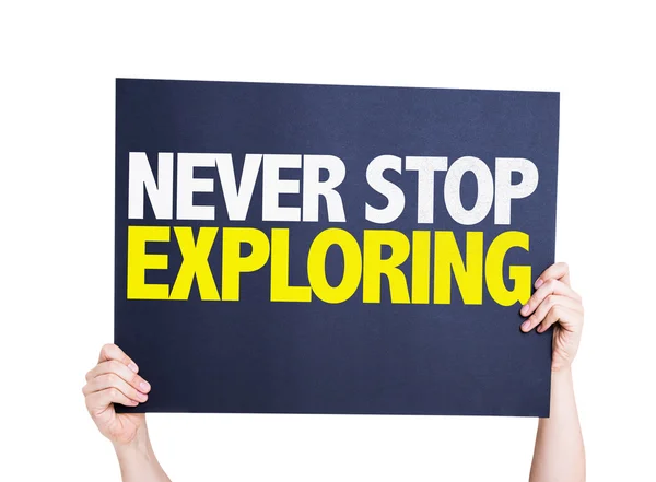 Never Stop Exploring card — Stock Photo, Image