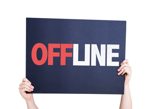 Offline text card — Stock Photo, Image