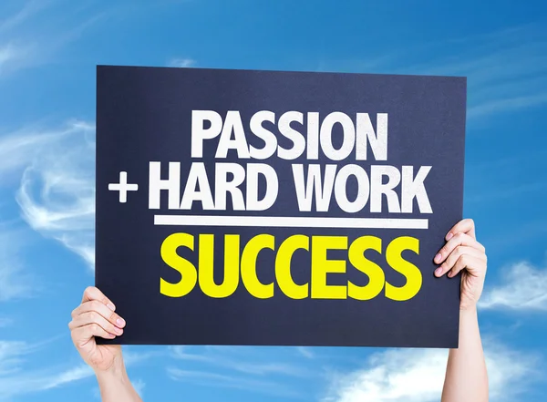 Passione e duro lavoro è carta di successo — Foto Stock