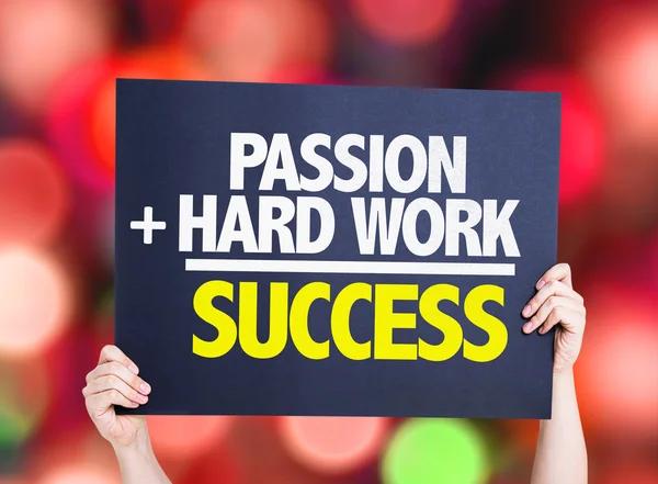 Passion and Hard Work is Success card — Stock Photo, Image