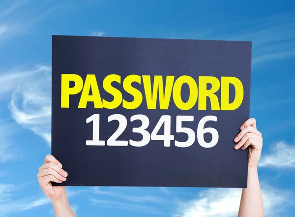 Password 123456 card — Stock Photo, Image