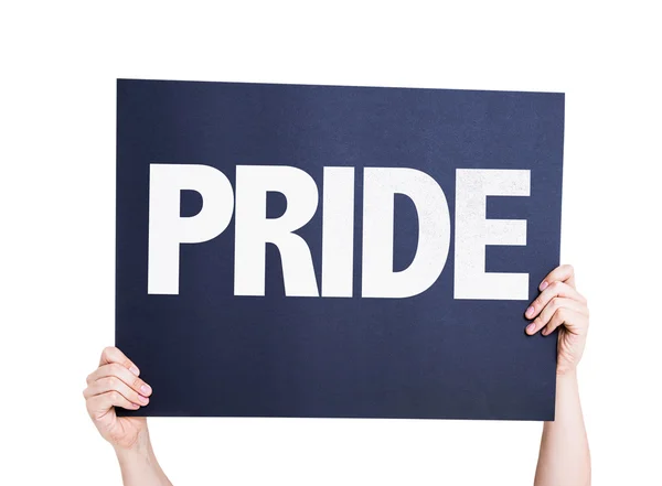 Tarjeta de texto Pride — Foto de Stock