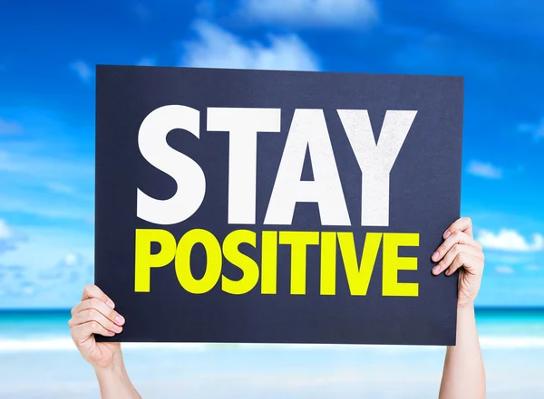 Tarjeta Stay Positive — Foto de Stock