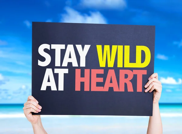 Tarjeta Stay Wild At Heart — Foto de Stock