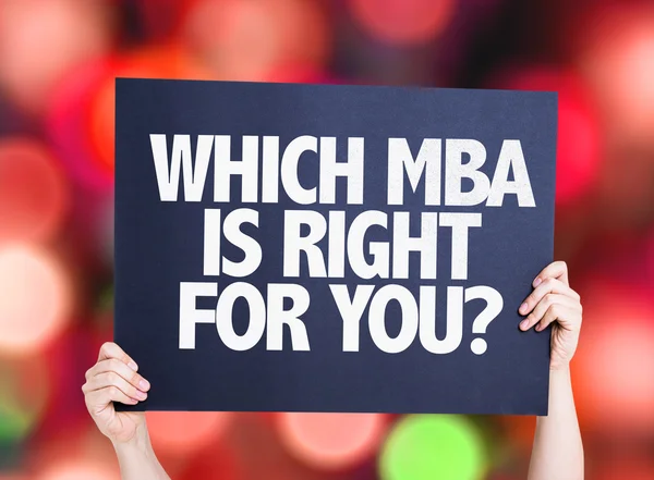 Which MBA is Right for you? card — Stock Photo, Image