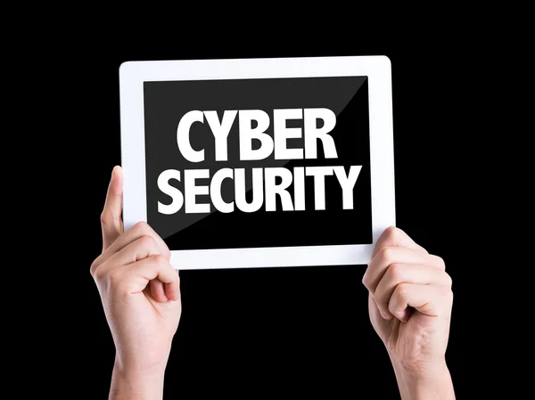 Tablet pc with text Cyber Security — Stock Photo, Image