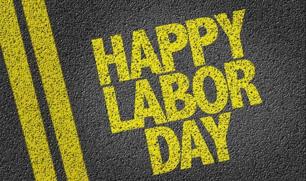 Happy Labour Day text — Stock Photo, Image