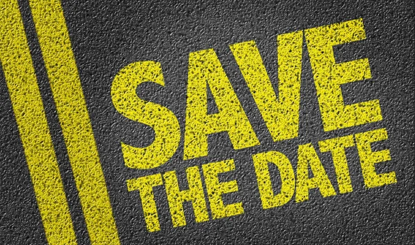 Save the Date on the road — Stock Photo, Image