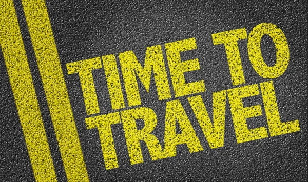 Time To Travel written on the road — Stock Photo, Image