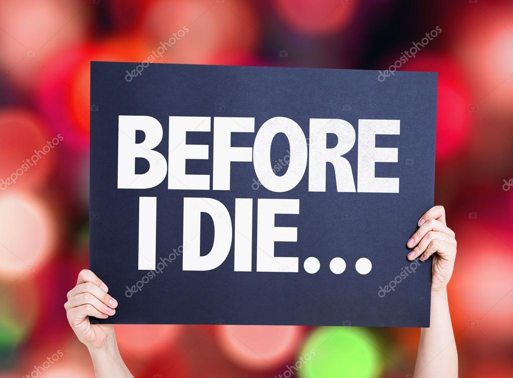 Before I Die... card