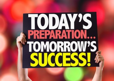Today Preparations... Tomorrow's Success! card clipart