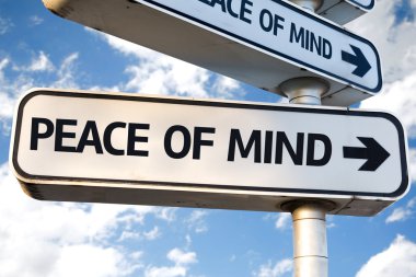 Barış zihin yön işareti altı