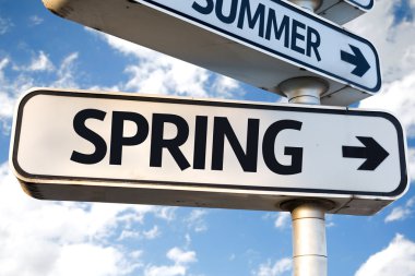 Spring direction sign clipart