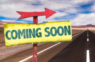 Coming Soon text sign clipart