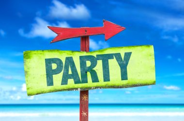 party text sign clipart