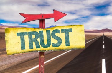 Trust text sign clipart