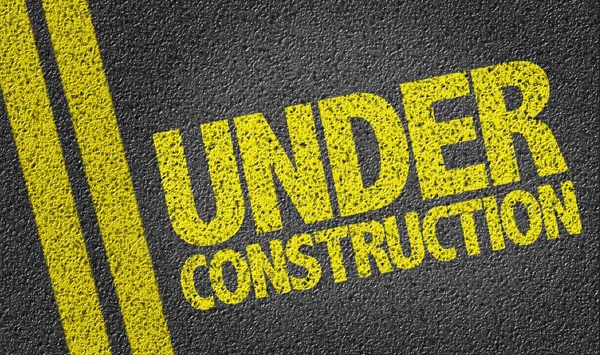 Under Construction Text — Stock Photo, Image