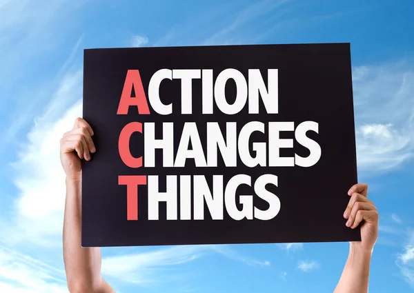 Action Changes Things card — Stock Photo, Image