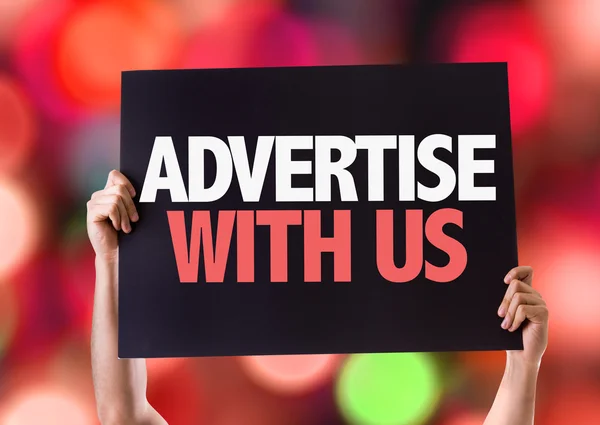 Advertise With Us card — Stock Photo, Image