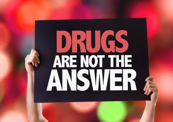 Drugs zijn niet het antwoord kaart — Stockfoto