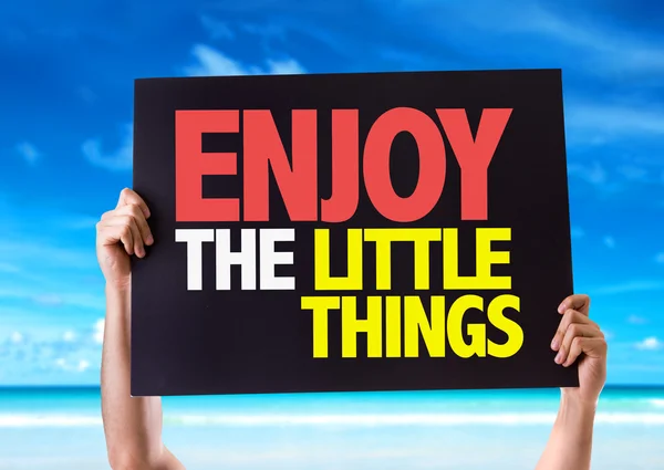 Enjoy the Little Things card — Stock Photo, Image