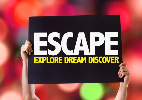 Escape Explore Dream Discover card — Stock Photo, Image
