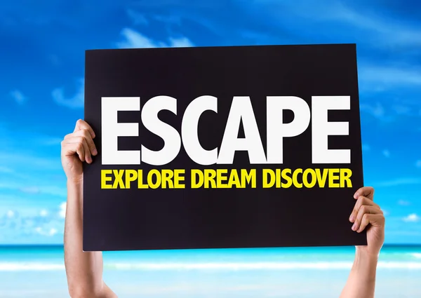 Escape Explore Dream Discover card — Stock Photo, Image