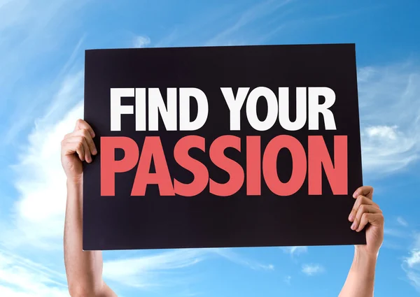 Znaleźć kartę Your Passion — Zdjęcie stockowe