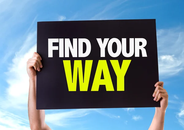 Find Your Way card — Stock Photo, Image