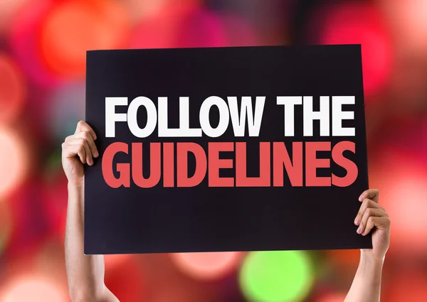 Follow the Guidelines card — Stock Photo, Image