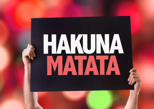 Hakuna Matata card — Stock Photo, Image