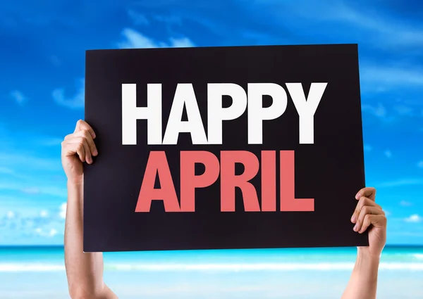 Happy April card — Stock Photo, Image