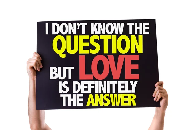 O amor é definitivamente o cartão de resposta — Fotografia de Stock