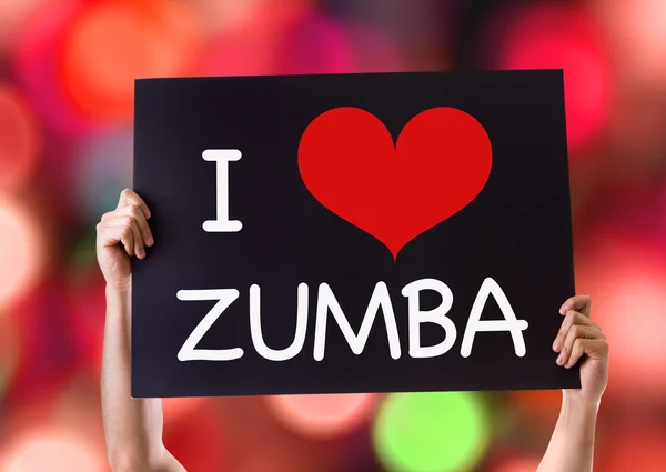 Eu amo cartão Zumba — Fotografia de Stock